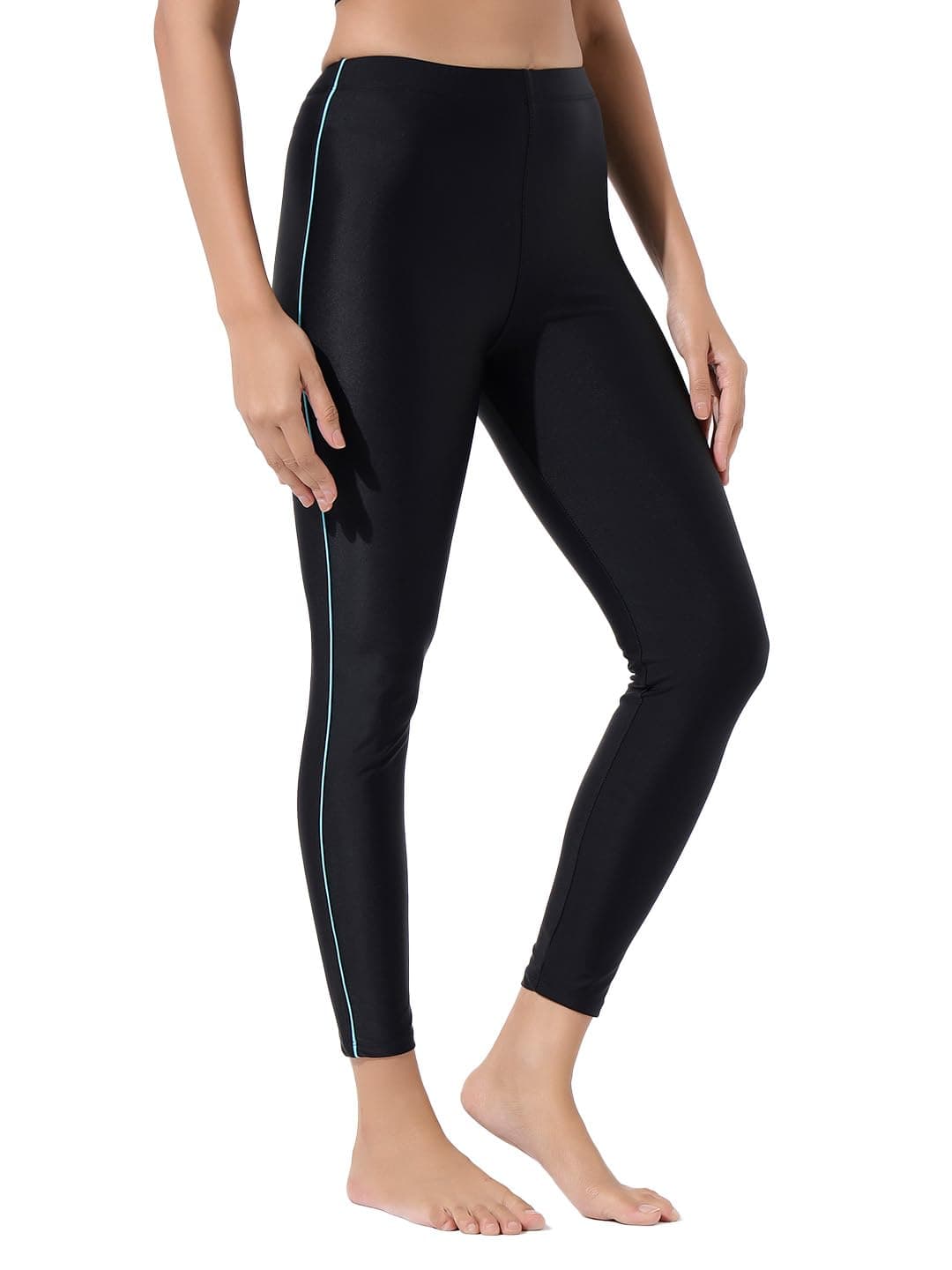 LYCOT Women's Polyester Compression Piping Pattern Full Pant/Tights/Legging for Gym Fitness, Running, Cycling, Yoga Fit Multi Sports & Other Outdoor Wear