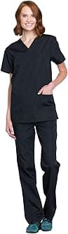 Cherokee womens Unisex Scrub Top and Scrub Pant Set Medical Scrubs Set