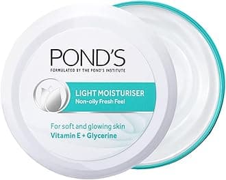 POND'S Light Moisturiser, Non- Oily With Vitamin E And Glycerine, For Soft And Glowing Skin, 250 ml