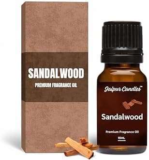 Sandalwood Fragrance Oil | 15 ml | Aroma Oil for Home Fragrance | Best for Aromatherapy | Use in Diffusers, Candles, Air Fresheners (15ML, Sandalwood)