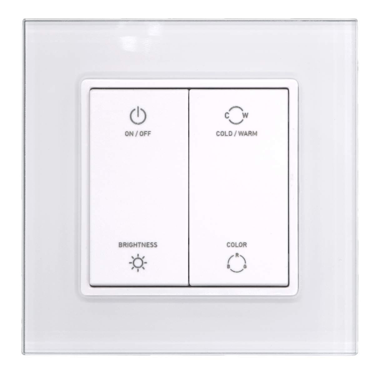 Zigbee 3.0 Wall Dimmer with Touchlink for White CCT and RGB LEDs 4 Buttons 1 Zone (for White LEDs)