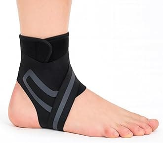 Boldfit Premium Ankle Support Compression Brace for Injuries, Ankle Protection Guard Helpful In Pain Relief and Recovery. Ankle Band For Men & Women (Ankle Brace Grey - Right)