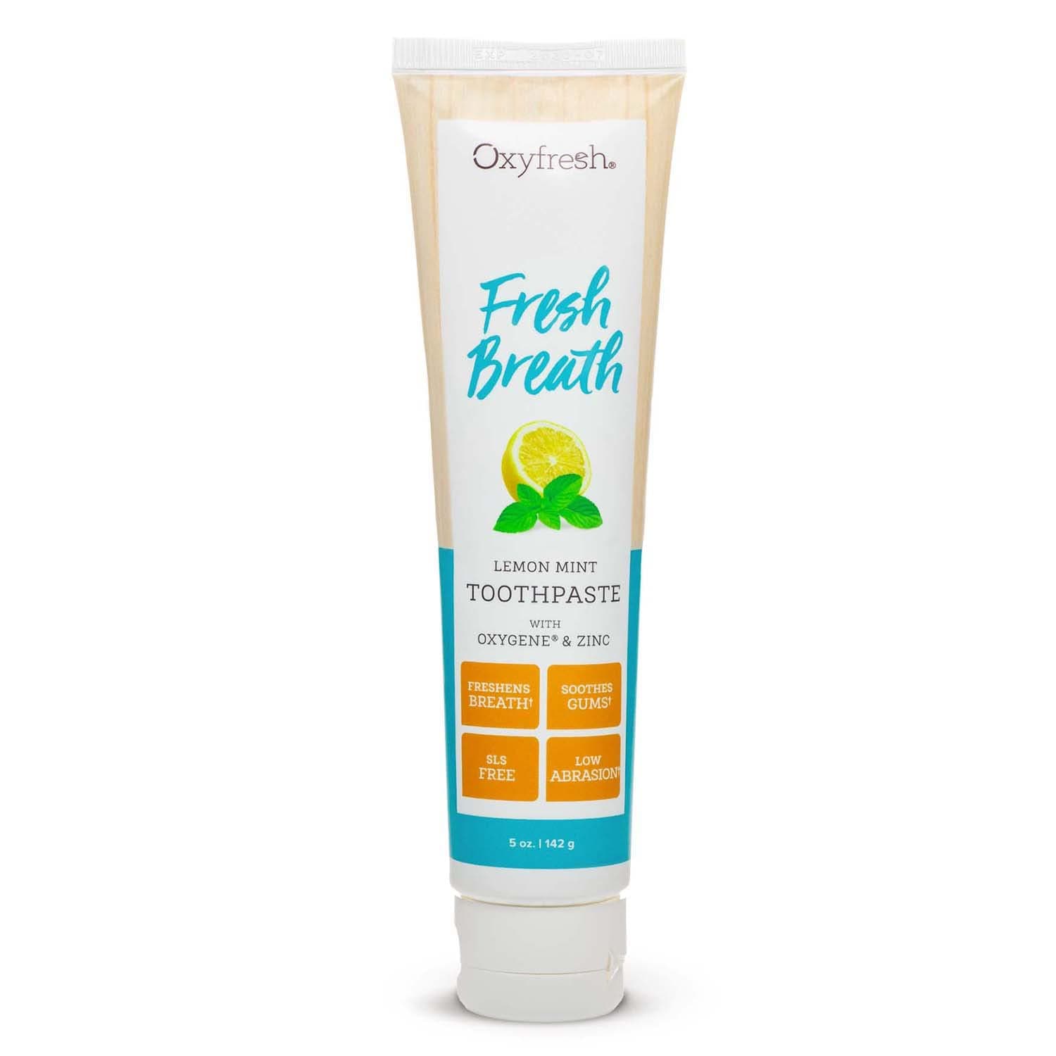 Maximum Fresh Breath Lemon Mint Toothpaste - Clean Teeth & Fresh Breath - Natural Essential Oils & Natural Xylitol to Help Fight Tartar - SLS & Fluoride Free - 5 oz