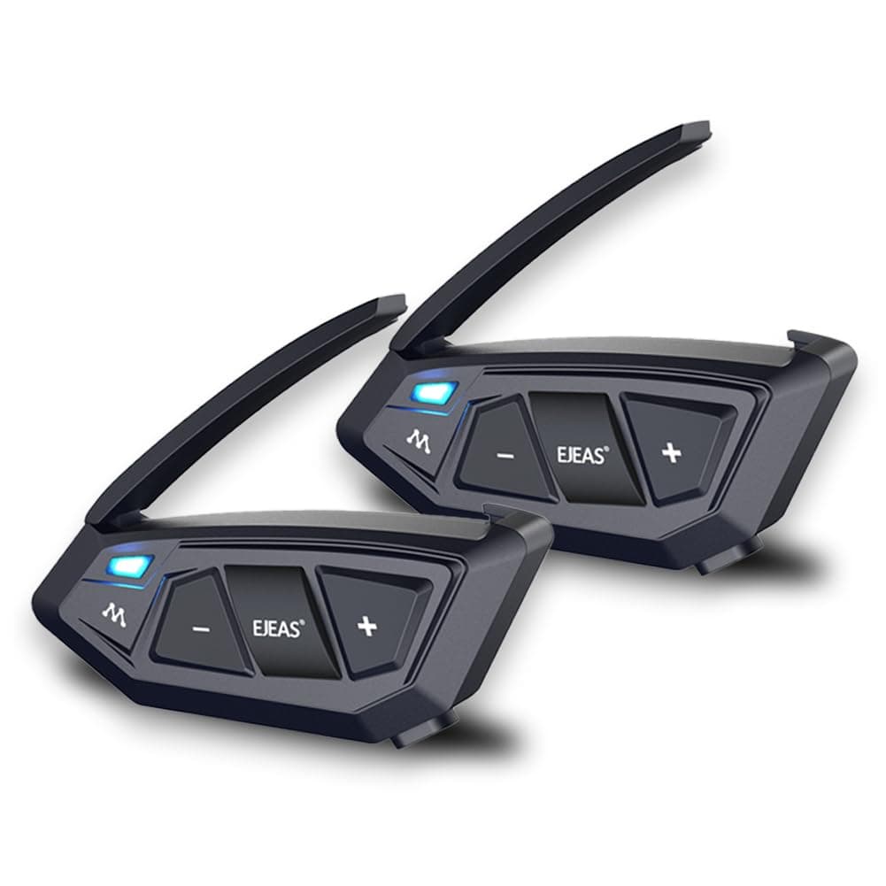 - Motorcycle Bluetooth intercom MS20 2000m Helmet Intercom,20 Riders Motorcycle Bluetooth Headset,Universal Bluetooth Helmet Headset,Helmet Communication System FM/Hard &Soft Mic/2Pack