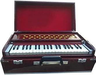 SG Musical - Harmonium Folding Portable With Coupler and free carry bag | folding harmonium with male female | folding harmonium cover bag