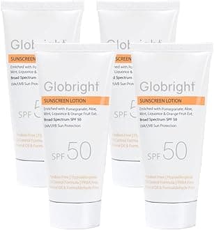 Sunscreen SPF 50 Lotion|Paraben Free |UVA UVB Sun Protection |for Men and Women (50 ml Pack of 4)