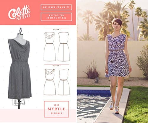 Colette Pattern Myrtle Knit Dress Pattern