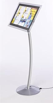 Back-Lit LED Menu Stand Illuminates 11 x 17-Inch Signs, 15-3/8 x 50 x 19-Inch, Vertical Or Horizontal Frame, Free-Standing Frame