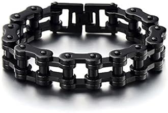 Heavy Sturdy Mens Motorcycle Chain Bike Chain Bracelet of Stainless Steel Polished, Stainless Steel, not-applicable