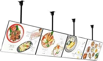 Slim Snap Frame LED Light Box, LED Restaurant Menu Board, LED Backlit Menu Board For Restaurant Cafe Shops Wall Mounted Billboard (50x40cm)