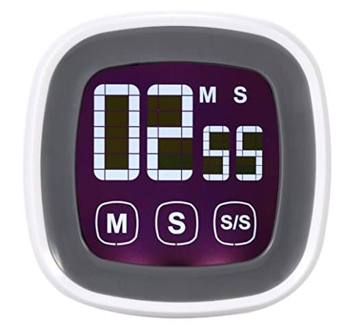 Kitchen Timer - LCD Digital Touch Screen. Practical Cooking Timer with Countdown, Count UP, Alarm Clock. A Perfect Kitchen Gadget and Cooking Tool