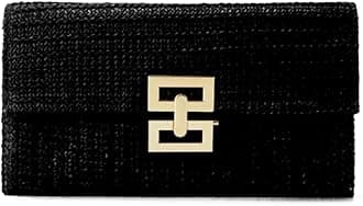 ObosoyoSummer Straw Clutch Purses for Women Boho Woven Beach Bag Envelope Wallet Flap Handbags Cell Phone Evening Purse