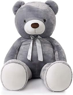 MaoGoLan Giant Grey Teddy Bear 47 inch 4 feet Large Stuffed Gray Teddy Bears Stuffed Animals for Girlfriend Children