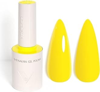 VENALISA Yellow Gel Nail Polish, 1 Pcs Bright Neon Yellow Gel Polish Color High Gloss Soak Off U V Nail Manicure Salon and DIY at Home Gifts for Women