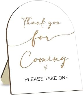 Thank You Sign for Guests, Bridal Shower Baby Shower Decoration Sign, Thank You for Coming Please Take One Sign, Wedding Shower Favors Sign, Birthday Party Decor Supplies, 9 * 11IN