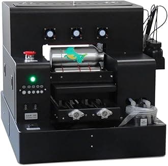 UV Printer A4 Flatbed Printer Varnish with Rotary UV Ink for Phone Case Bottle Acrylic Leather TPU Glass Golf Wood PVC Metal