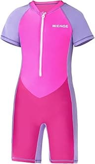 Teen Girls One Piece Swimsuit Kid Swimsuit Girls Water Sport Short Swimsuit UPF 50+ Sun Protection Bathing Suits