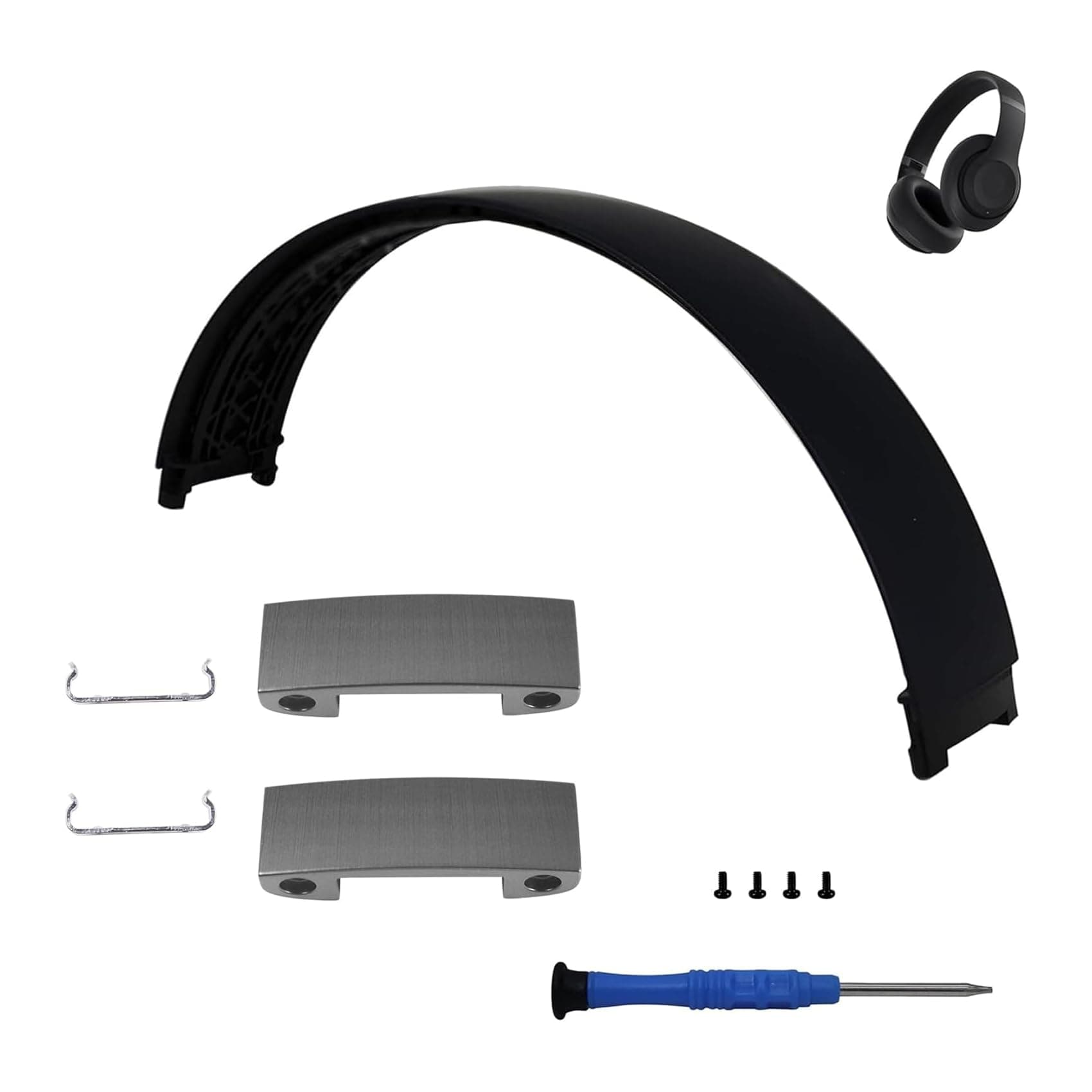 Studio Pro Replacement Headband & Hinge Replacement for Beats Studio Pro Headphone,Durable Parts Accessories Repair Kit Set(Black)