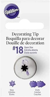Open Star Piping Tip #18