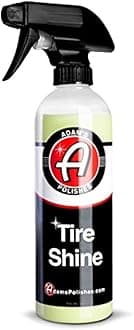 Adam's Tire Shine 16 oz, easy to use for tires with SiO2 for a shiny, wet look without sling, Works on rubber, vinyl and plastic, Made in USA