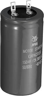 PATIKIL Motor Start Capacitor, CD60, 150uf 300V 50/60Hz, Aluminum, Round, Running Capacitor for Air Conditioners, Electric Motor Starts