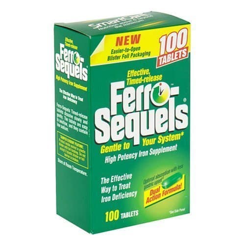 Ferro-Sequels High Potency Iron Supplement caplets, 100-Count (Pack of 2) by Ferro-Sequels