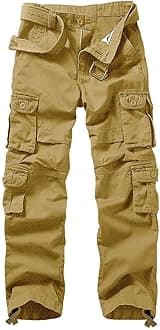 AKARMY Men's Cargo Pants, Military Tactical Casual Pants, Lightweight Cotton Work Pants with Multi Pockets