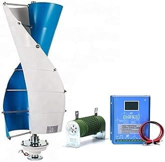 3000 Watt Wind Turbine Generator Kit, 3KW Windmill Generator, 24V 48V 96V 120V Free Energy Generator, Vertical Axis Wind Generator for Home Use(96V)