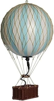 Authentic Models LED Hot Air Balloon Lanterns: Magical Night Sky Decor | Hot Air Balloon Decor | LED Lantern Decor for Enchanting Evenings | Remote Control Included - Travels Light LED, Blue Light