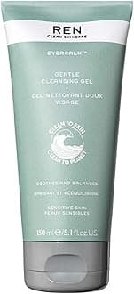 REN Evercalm Gentle Cleansing Gel for Sensitive Skin, 150ml - Non-Stripping Face Wash with Prebiotics and Beta-Glucan, Soothing Cleanser for Redness Relief and Daily Dirt Removal, Dermatologist-Tested