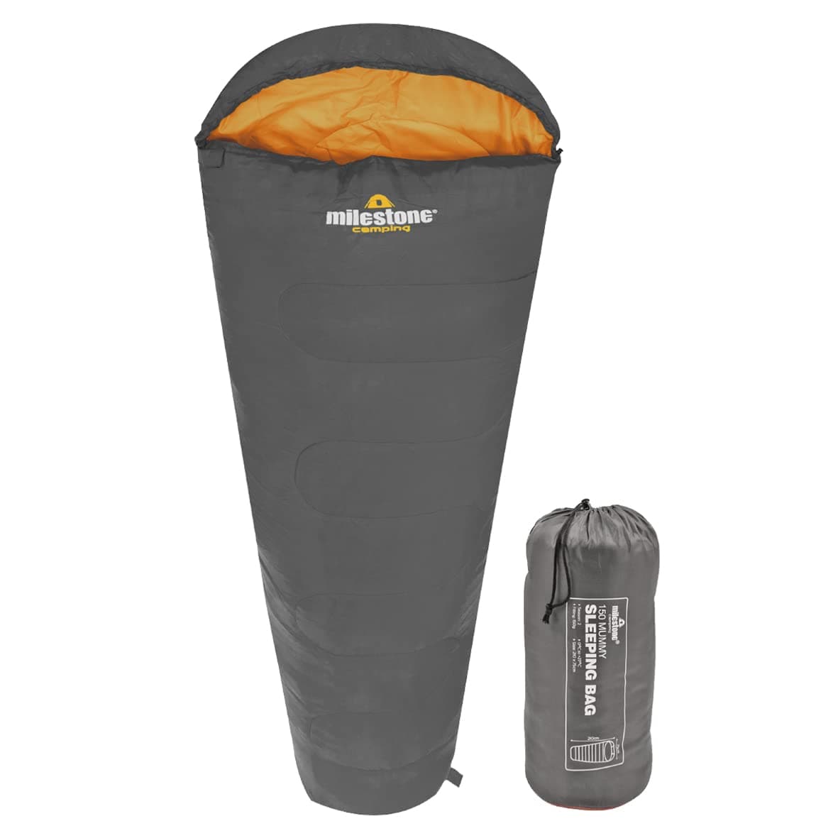Mummy Sleeping Bag/Insulated 2 Season for Camping, Hiking, Festivals, Outdoors/Includes Carry Sack / 210cm x 75cm