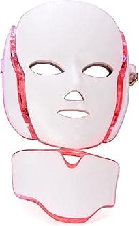 Photon Skin Rejuvenation Face & Neck Mask, LED Photon Red Blue Green Therapy 7 Color Light Treatment Anti Aging Spot Removal Wrinkles Whitening Facial Skin Care Mask