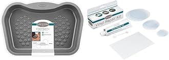 Lay-Z-Spa Foot Bath Tray Accessory for Hot Tubs and Spa Pools, Non Slip, Heavy Duty Design,BWA0011, Grey, 21.34 x 14.17 x 3.54 inches & BWA0010 Vinyl Repair Kit for Hot Tubs, Inflatable Spas
