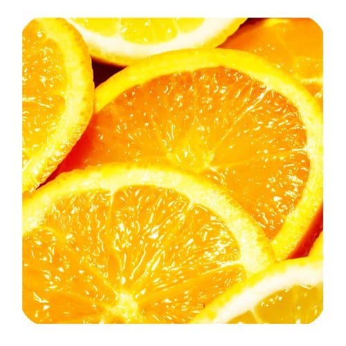 Freshly Cut Orange Fruit Custom Square Coaster