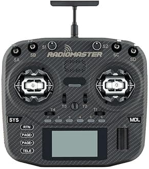 Radiomaster Boxer Max Version with CNC AG01 Hall Gimbals Carbon Fiber 2.4G 16ch Transmitter Remote Control ExpressLRS Mode 2 (ELRS-Black)