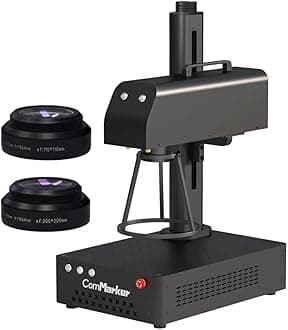 – B4 20W Fiber Laser Engraver Machine, LightBurn Compatible Laser Engraving with 2 Different Size Lens,2-in-1 Desktop and Handheld Fiber Laser Marking Machine for Jewelry,Sliver,Gold,Tumblers