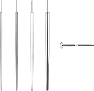 BodyAce 14G 16G 18G 20G Piercing Taper, Stainless Steel Threadless Insertion Pin Screw On Assistant Tool, Curved Body Piercing Stretching Kit for Ear/Nose/Navel/Lip/Eyebrow