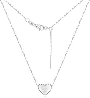 Dainty Initial Necklaces for Women | Heart Pendant Gifts for Women | Adjustable Size