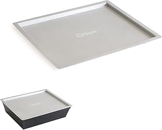 Detroit Pizza Pan Lid – 8 x 10-inch (20.3 x 25.4 cm) – Designed Detroit Pizza Pan, Holds Heat & Humidity, Stackable, Prevents Drying, 1.5mm Thick Aluminum