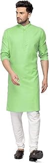 Enmozz® Multi Colored Cotton Plain Men's Ethnic Kurta Only