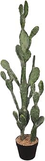 YAHOME Artificial Cactus Plant, 3.7ft Tall Faux Cactus with Pot, Durable Nearly Natural Faux Plants Indoor, Eco-Friendly, Maintenance Free & Lush Greenery Outdoor Fake Plants for Patio, Home & Office