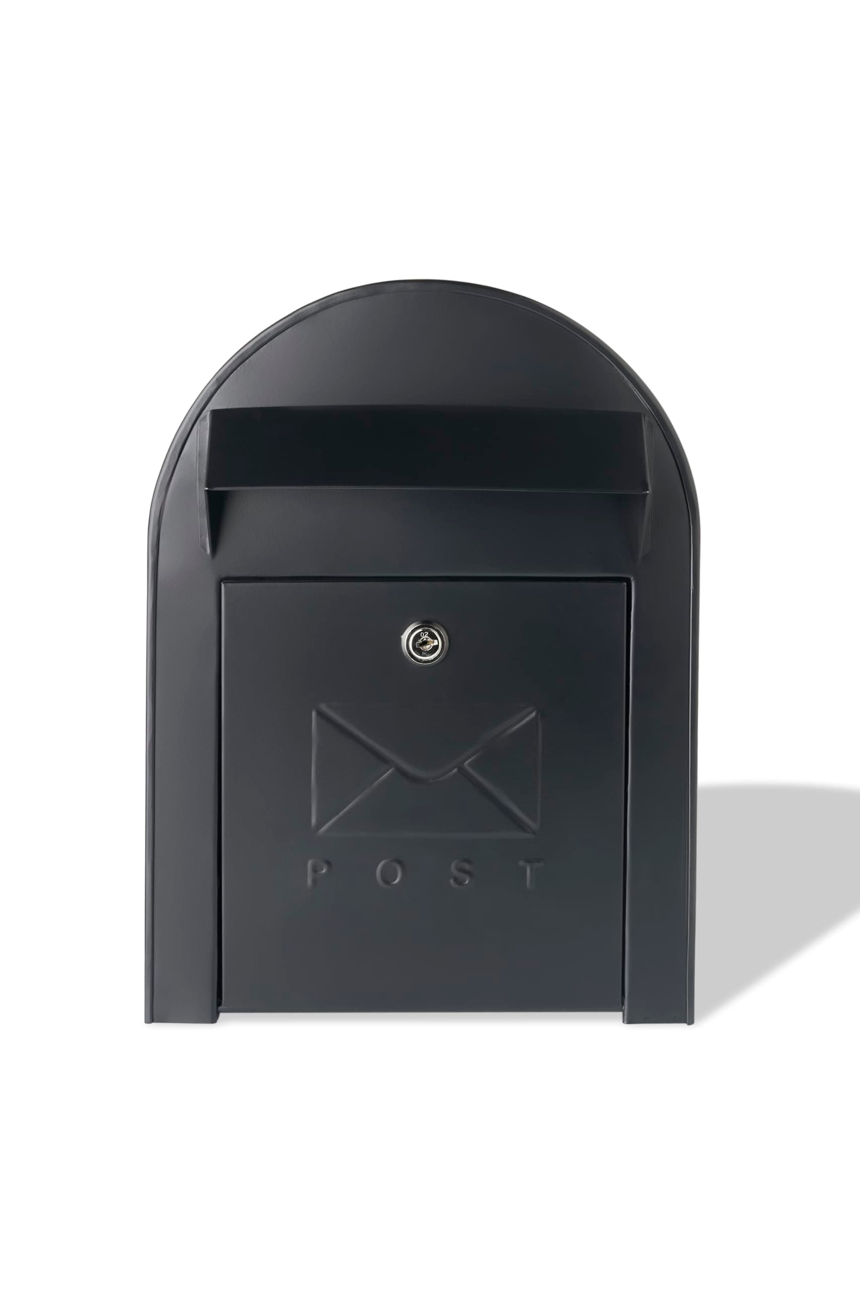 Assorted Collections Post Box Wall Mounted Classic Mailbox For Outside Wall Black Weatherproof Large Letterbox Lockable 2 Keys Easy To Install,28W x 14D x 38H cm