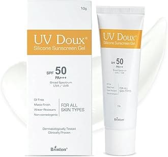 Brinton Healthcare UvDoux Face & Body Sunscreen gel with SPF 50 PA+++ in Matte Finish and Oil Free Formula| Water Resistant Sunscreen| Protection against UVA/UVB Rays (10 GM)