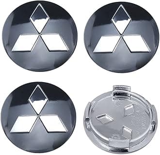 4PCS Wheel Center Caps for Mitsubishi Eclipse Spyder Pajero Sport Endeavor, 60mm/2.36" Car Wheel Hub Caps ABS Rim Center Hub Cover (Black)