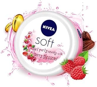 NIVEA Soft Light Moisturizer Berry Blossom With Vitamin E & Jojoba Oil, 200 ml