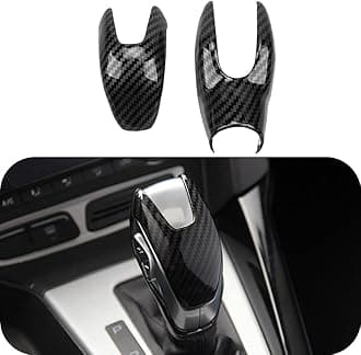 Sport Style Carbon Fiber Print Auto Gear Shift Knob Cover for Ford EcoSport Escape Fusion C-Max Energi Wagon Fiesta Focus Transit Accessories (D)