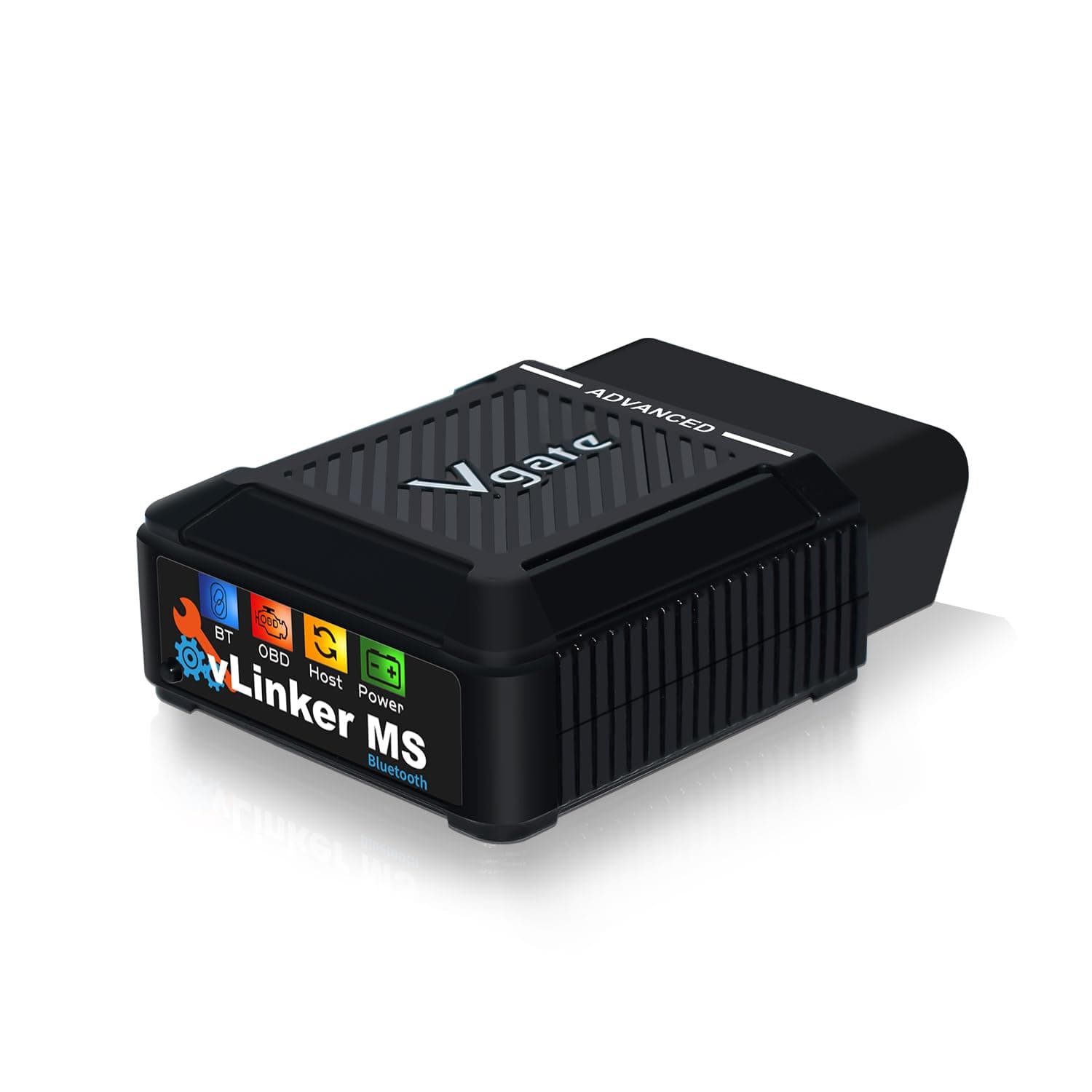 vLinker MS Bluetooth MFI OBD2 Diagnostic Tool Fault Code Reader OBDII Compatible Car Adapter Check Engine Light for iOS, Android and Windows