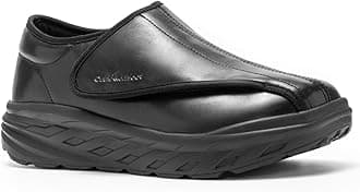 Men's Orthopedic Diabetic Extra Wide Leather Dress Shoes: Comfortable Arch Support Hammer Toes Walking Shoes for Plantar Fasciitis, Casual Orthotic Slip On Laofers for Foot and Heel Pain