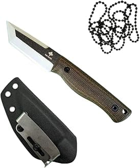 Fixed Blade, 3D Micarta Scales, EDC With Kydex Sheath, Ideal for Skinning, Survival, Camping, Hunting & Outdoors, Tactical Full Tang Knife (B_009)