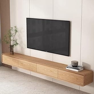 160/200/240cm Floating TV Stand Wall Mounted Floating TV Unit Entertainment Center TV Media Console Floating TV Cabinet Large Storage TV Bench For Living Room(160 * 20 * 24cm)